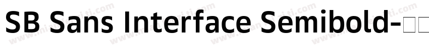SB Sans Interface Semibold字体转换